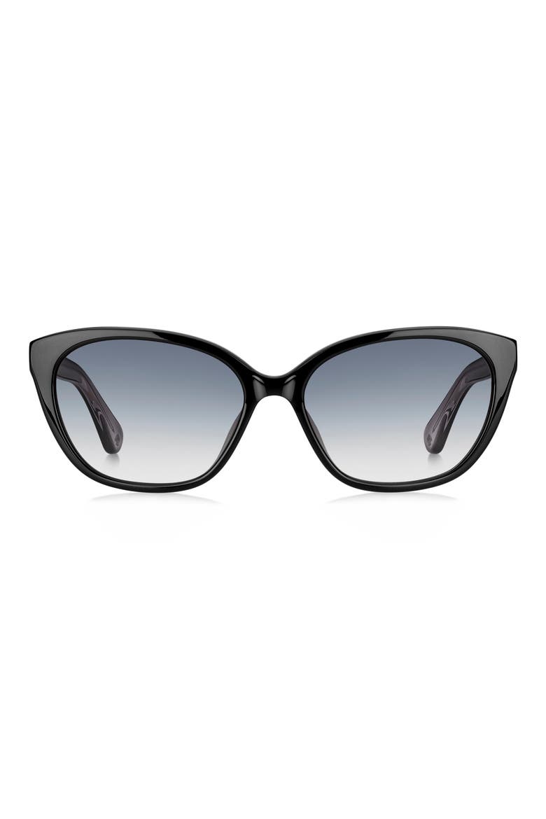 philippa 54mm cat eye sunglasses, Main, color, BLACK/ DARK FUSCHIA MS