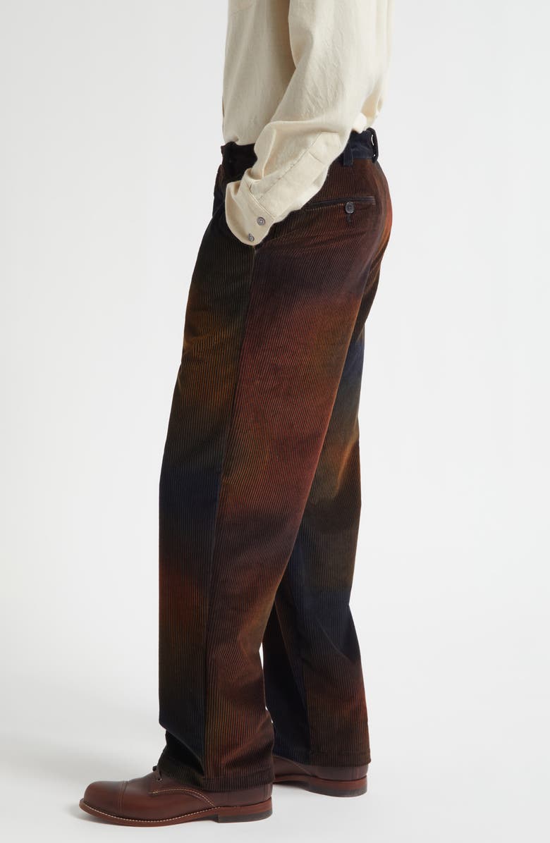 The Elder Statesman Norm Ombré Corduroy Pants, Alternate, color, Midnight