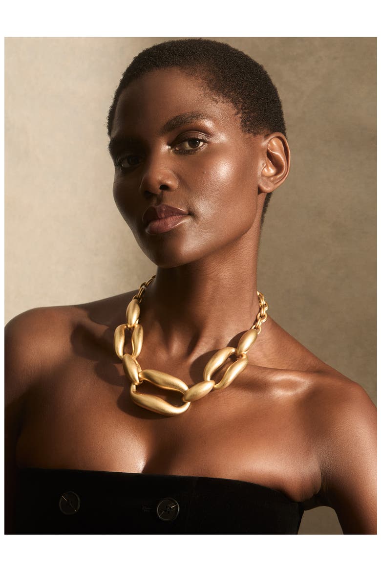 Lydia Link Neckalce, Alternate, color, GOLD TONE