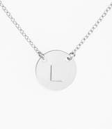 Nashelle Sterling Silver Initial Disc Necklace