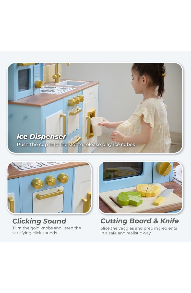 Teamson Kids Little Chef Hampton Play Kitchen & Accessories, Alternate, color, Blue