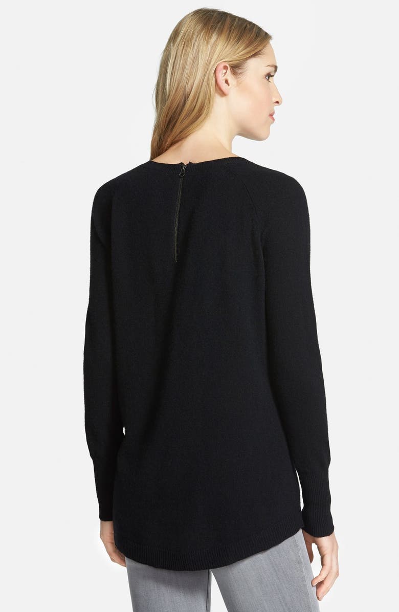 Halogen<sup>®</sup> Zip Back Cashmere Sweater, Alternate, color, 