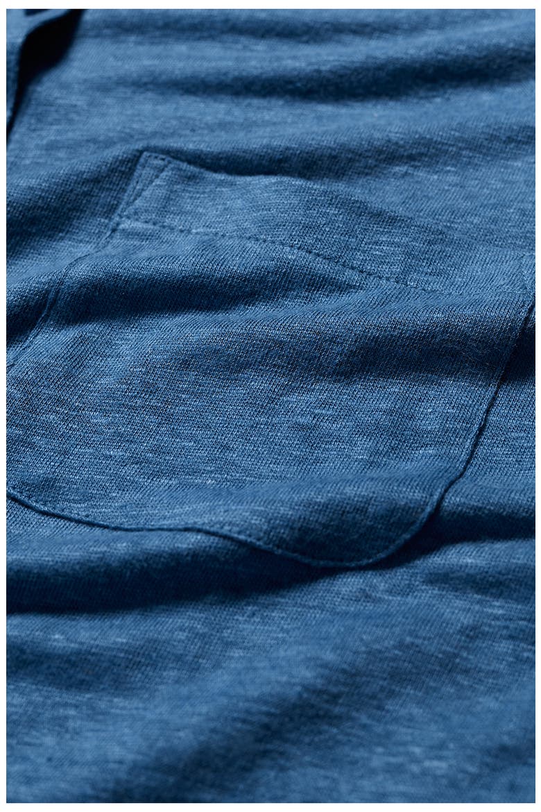 Parsley Fern Linen Button-Up Shirt, Alternate, color, SAILOR