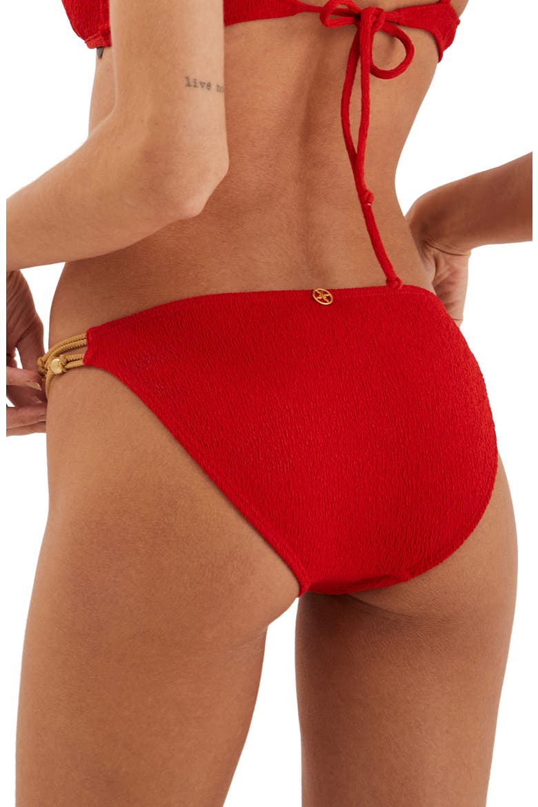 Firenze Paige Strappy Bikini Bottoms, Alternate, color, RED