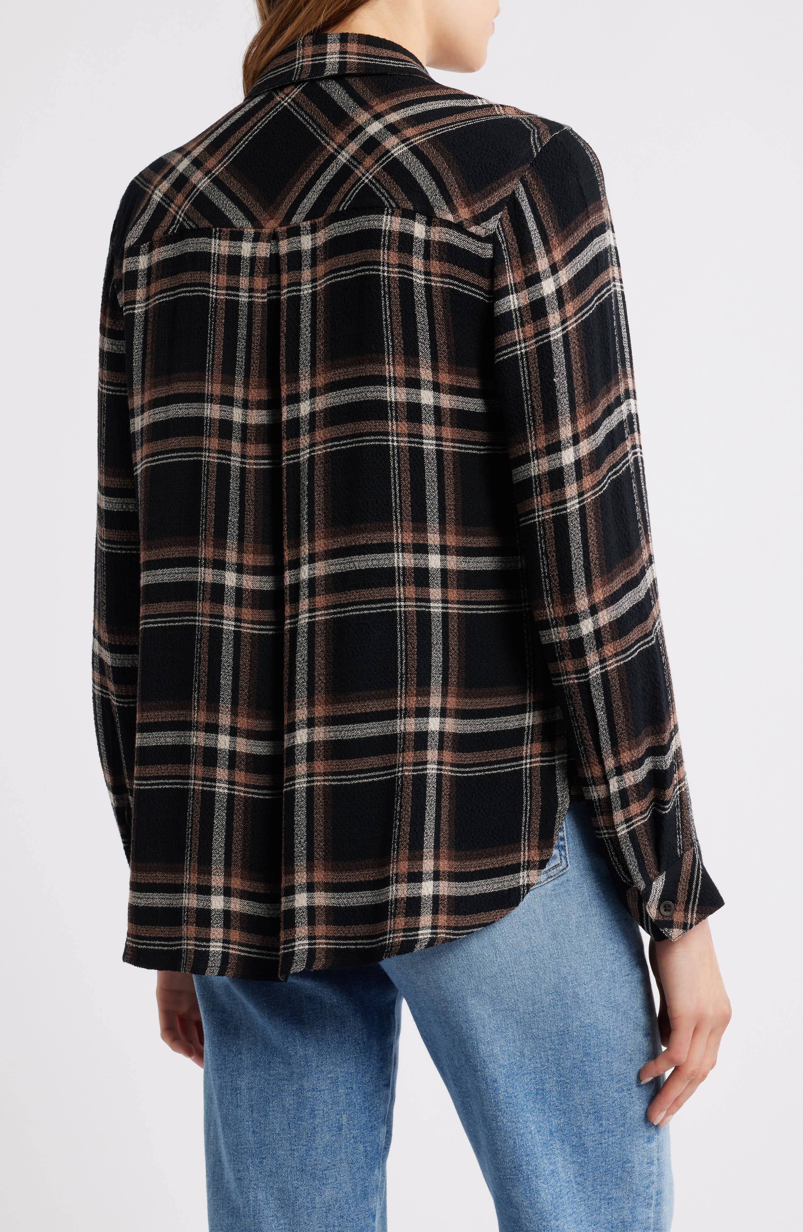 Plaid Button-Up Shirt - image 2