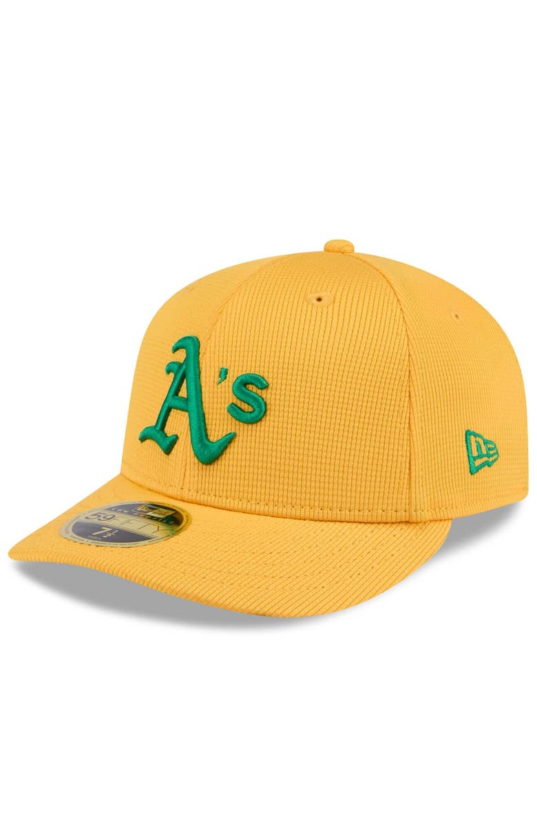 New Era Men's New Era  Gold Athletics 2025 Spring Training Low Profile 59FIFTY Fitted Hat, Alternate, color, 