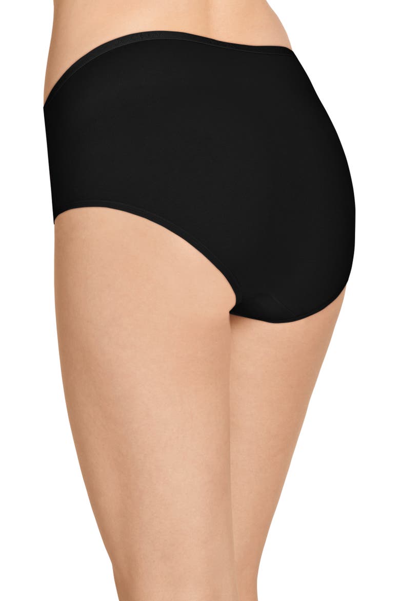 Womens Organic Cotton Stretch Modern Brief - 6 Pack, Alternate, color, Black