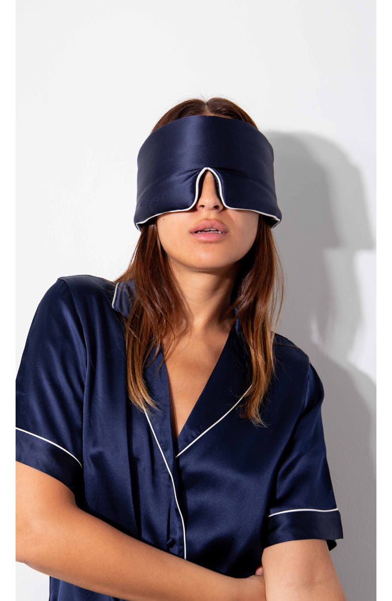 Drowsy Sleep Co. Pipe Dreams Sleep Masks, Alternate, color, Midnight Blue