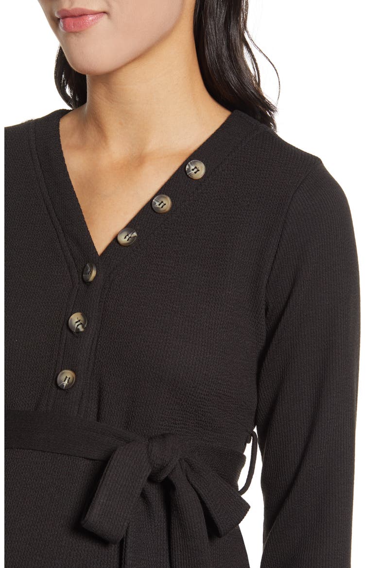 Long Sleeve Maternity Sweater Dress, Alternate, color, BLACK