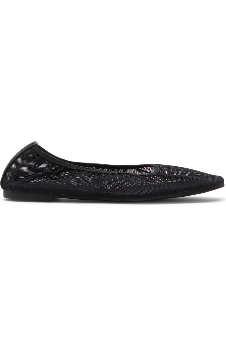 Reformation Marcadet Knit Ballet Flat, Alternate, color, Black Mesh
