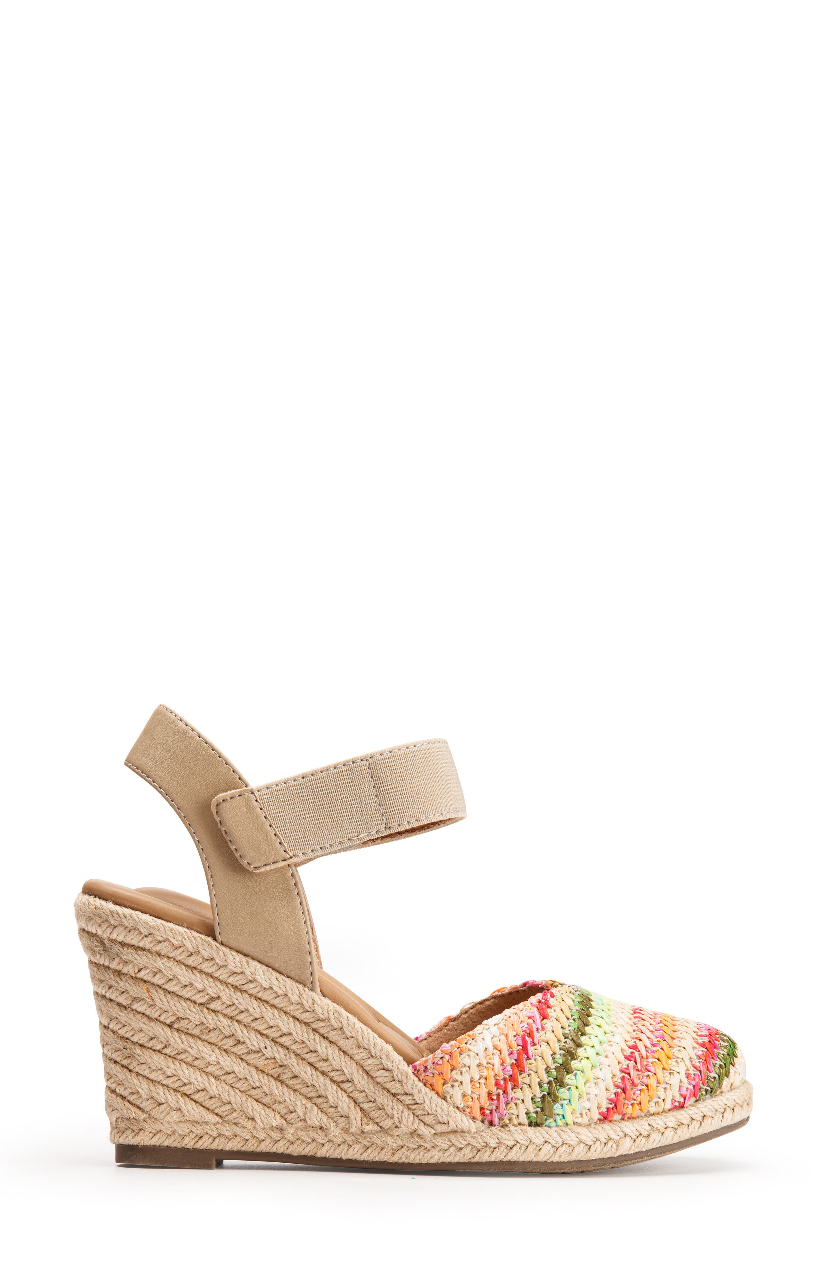 Me Too Pay Raffia Espadrille Wedge Sandal, Alternate, color, Summer Multi