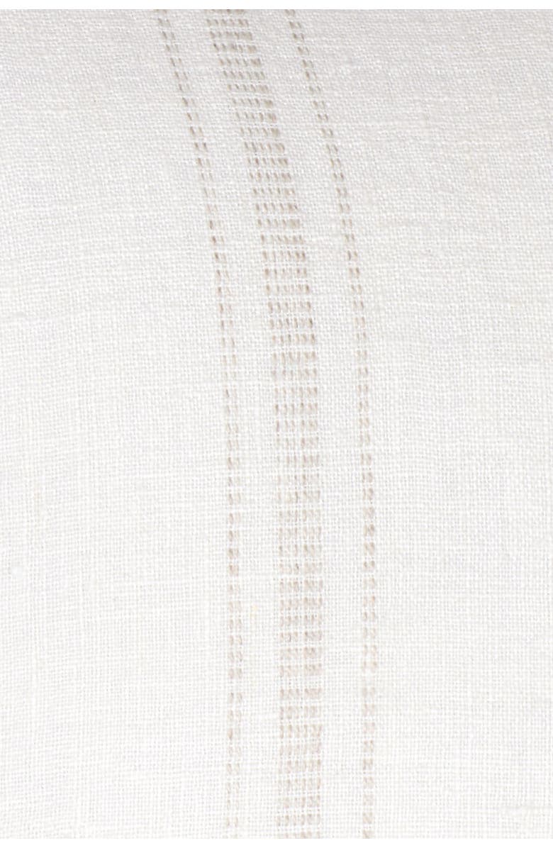 Anaya Grey Petite Stripe Linen Pillow Cover Only, Alternate, color, White