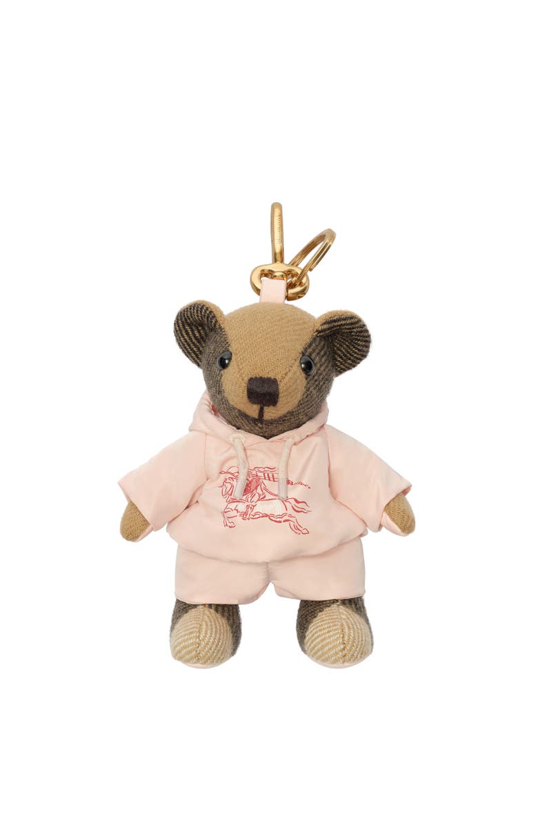 Burberry Thomas Bear Charm, Main, color, Pink