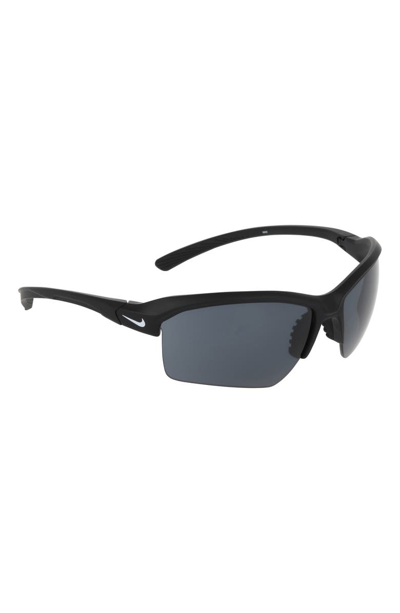 Nike Skylon Ace 70mm Rectangular Sunglasses, Alternate, color, Matte Black / Grey