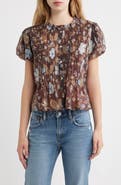 Rails Pepper Pintuck Puff Sleeve Top