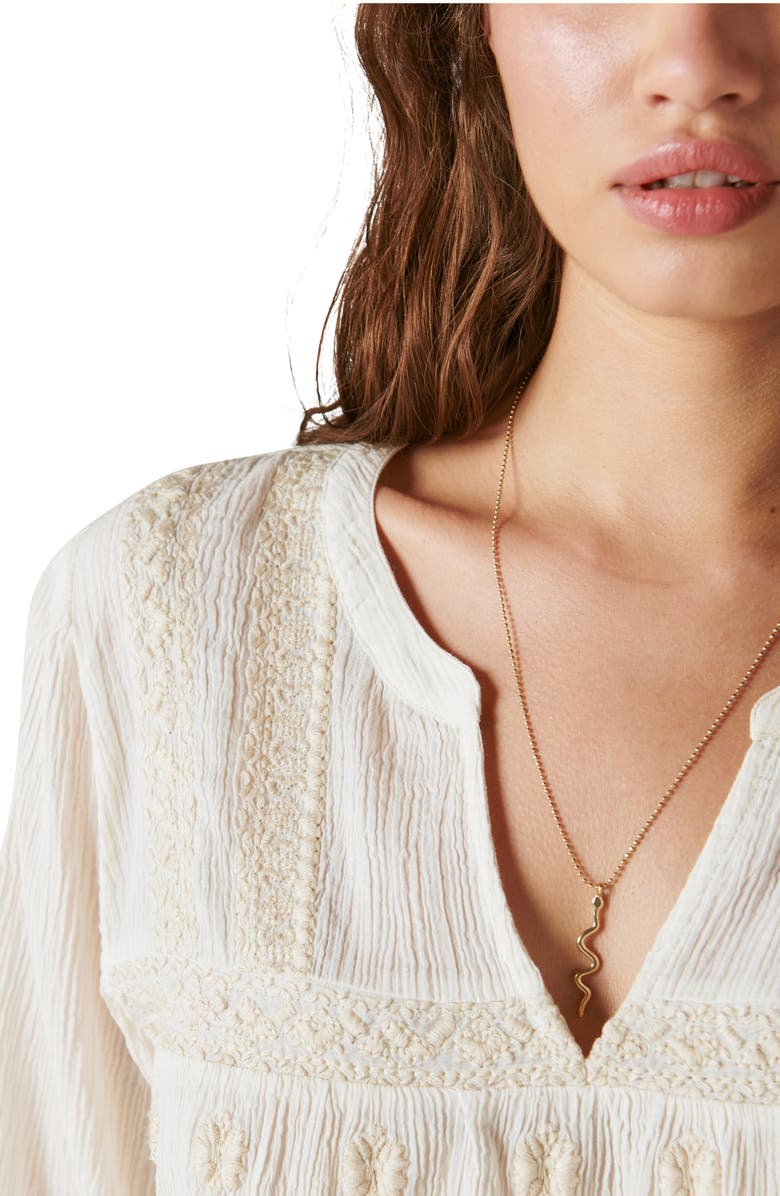 Lucky Brand Embroidered Popover Top, Alternate, color,