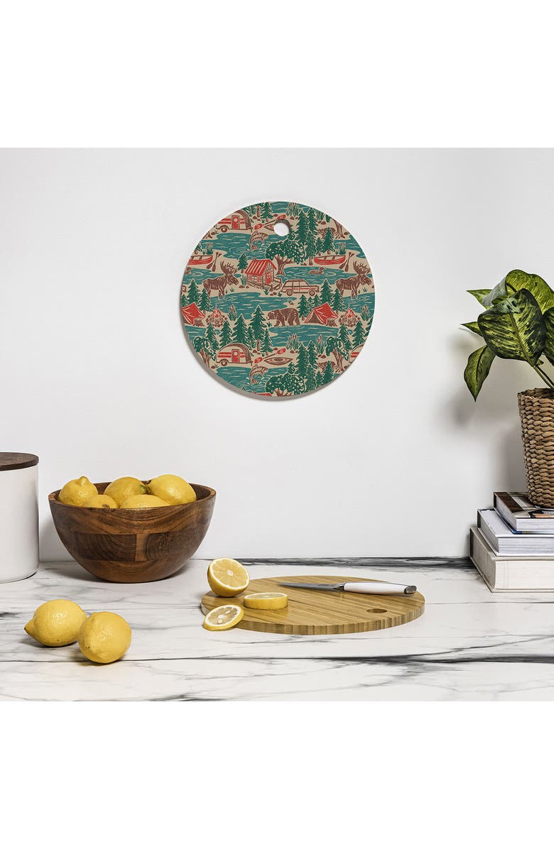 Deny Designs North Country Summer Print Cutting Board, Alternate, color, Blue