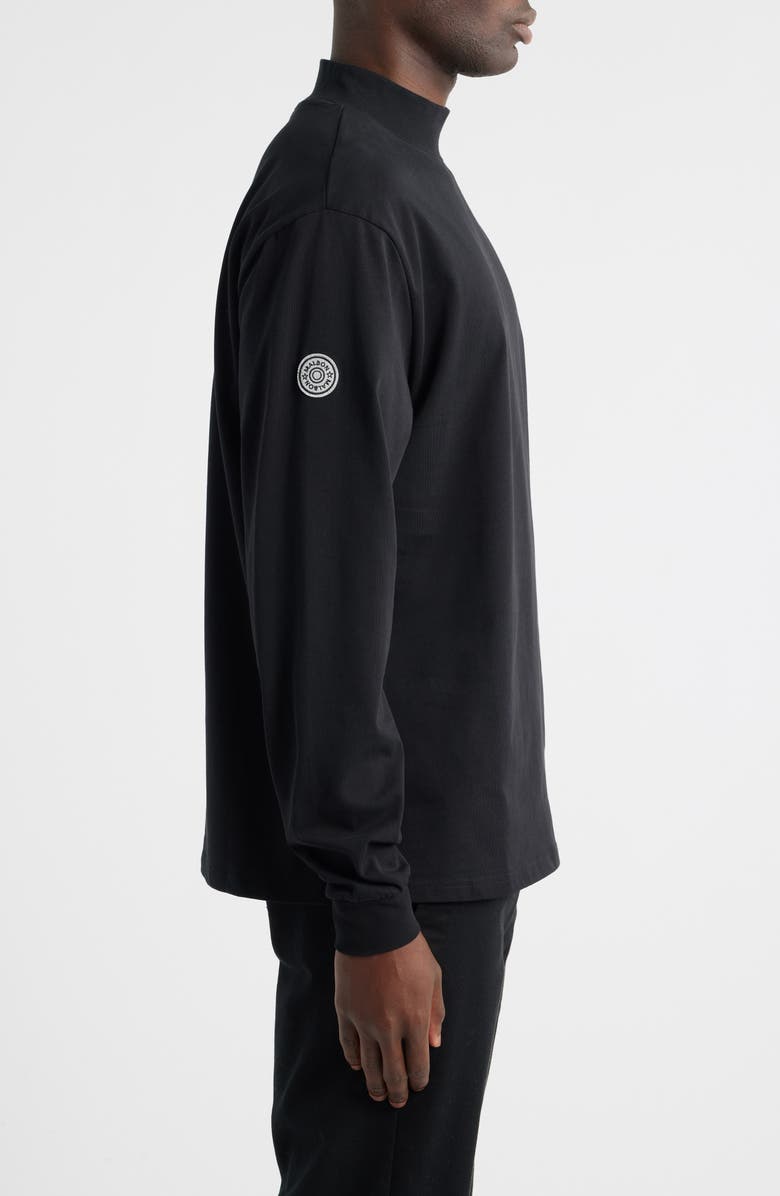 Malbon Golf Upland Mock Neck Sweatshirt, Alternate, color, Black