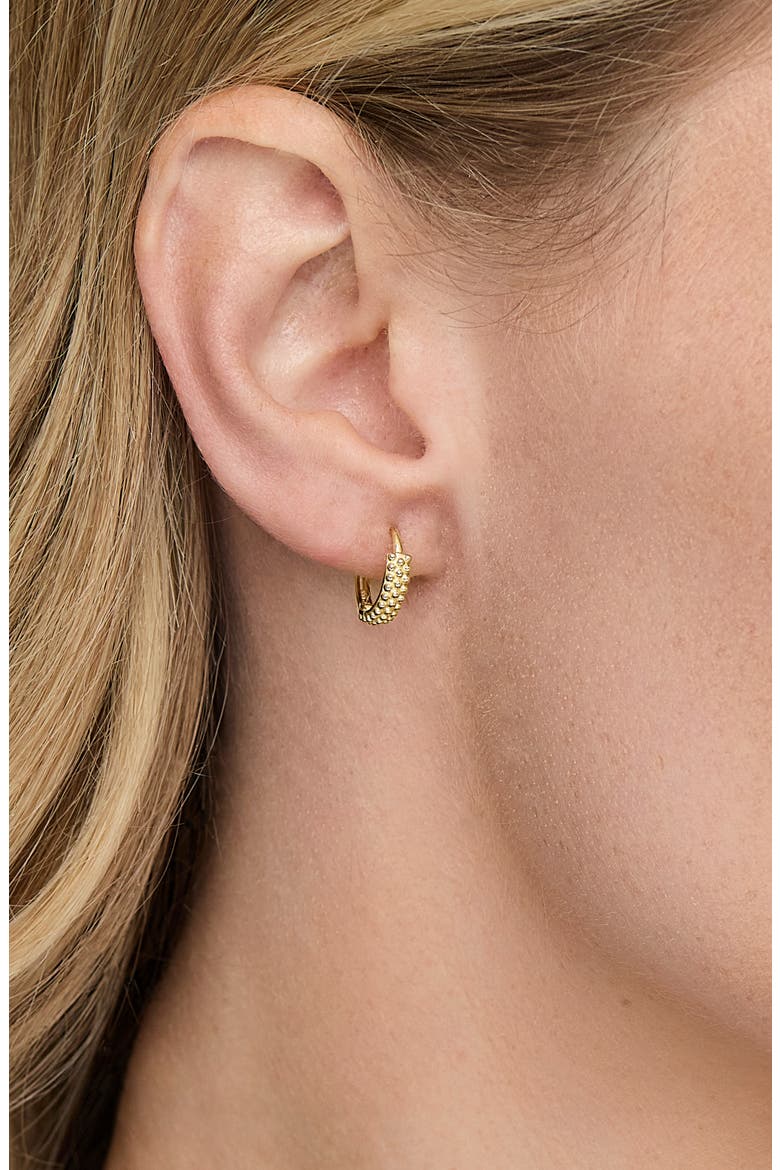 14K Yellow Gold Textured Hoop Earrings, Alternate, color, 14K YELLOW GOLD
