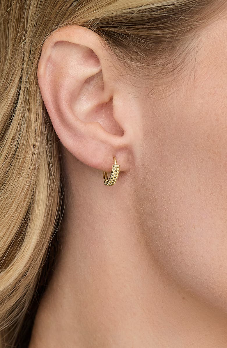 Bony Levy 14K Yellow Gold Textured Hoop Earrings, Alternate, color, 14K Yellow Gold