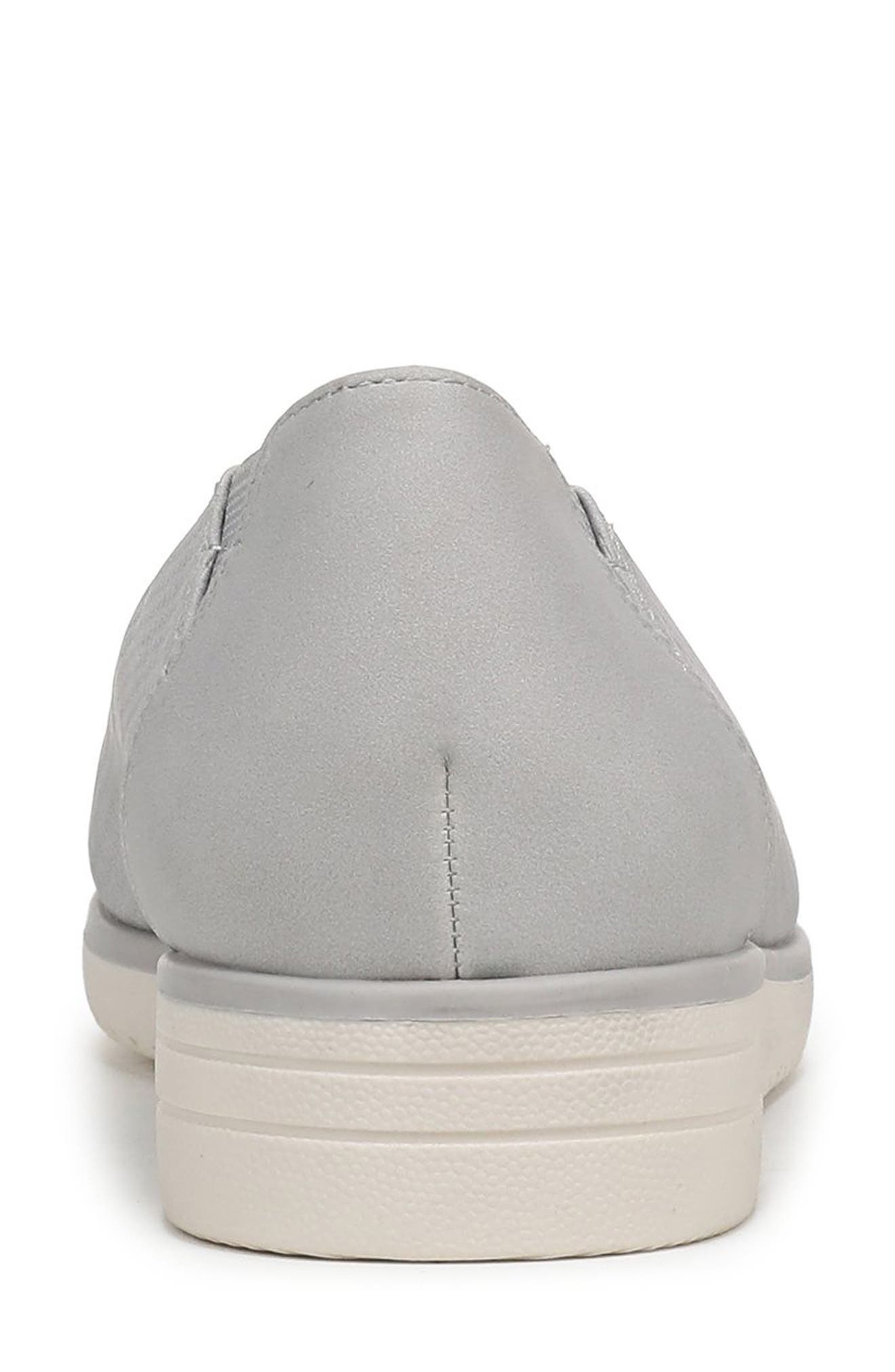 SOUL NATURALIZER Idea Perforated Ballet Wedge Flat, Alternate, color, Grey Perforated Faux Leather