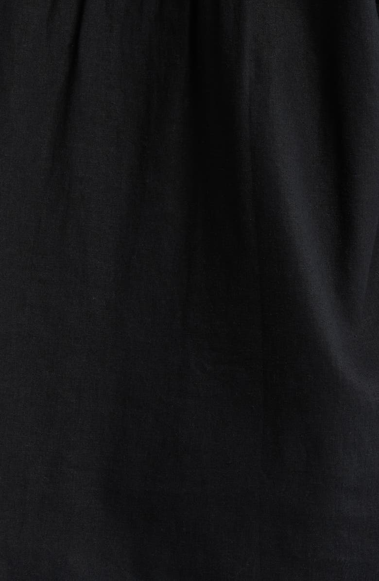 Caslon<sup>®</sup> Linen Blend Button-Up Shirt, Alternate, color, Black