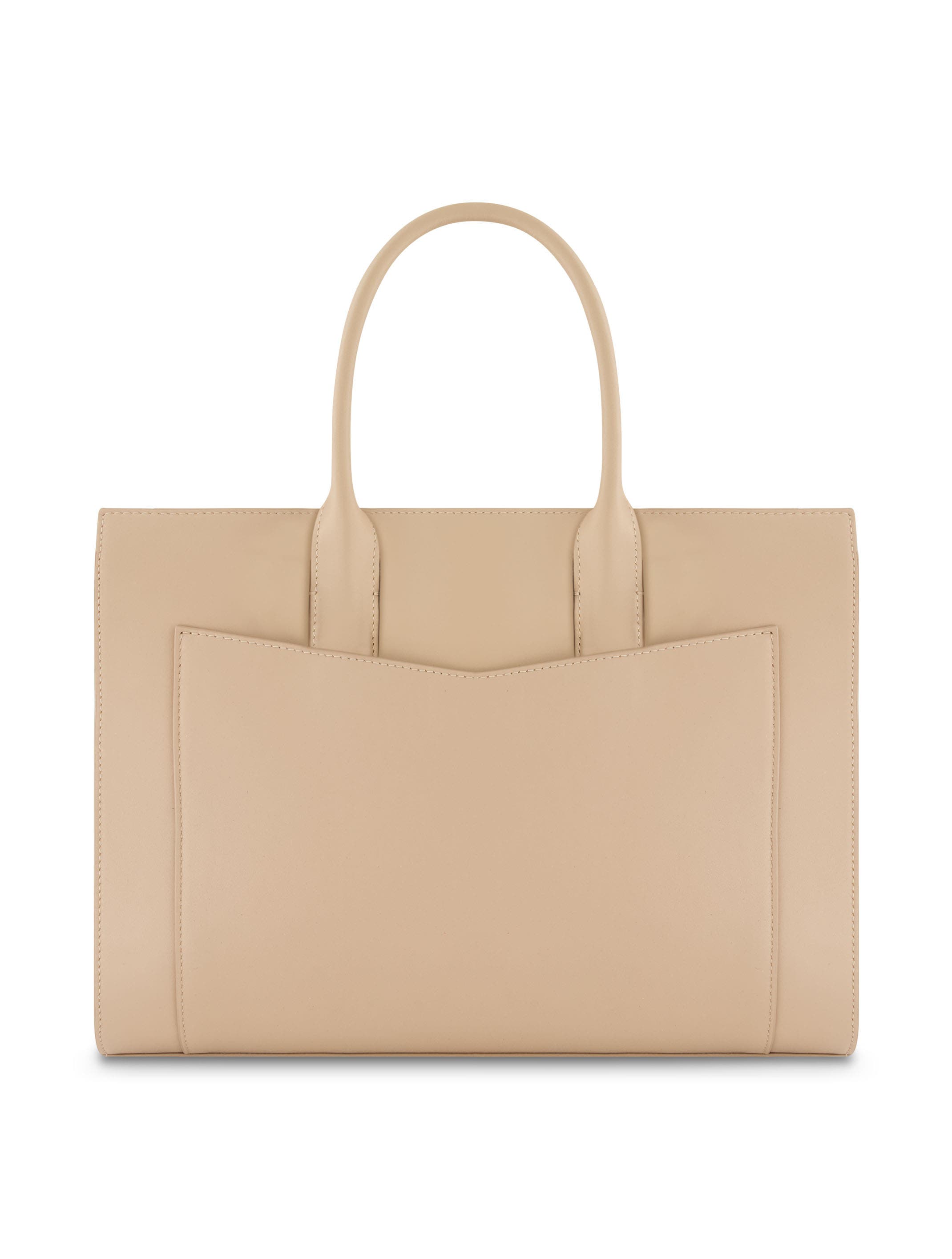 Mac Duggal Gold Plated Hardware Large Leather Briefcase Bag, Alternate, color, Taupe