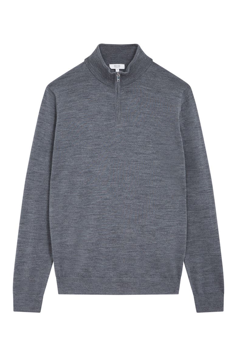 Blackhall Quarter Zip Wool Sweater, Alternate, color, DERBY GREY MARL