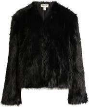 Open Edit Faux Fur Jacket