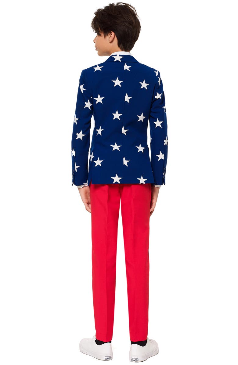 OppoSuits Stars & Stripes Two-Piece Suit with Tie, Alternate, color, 