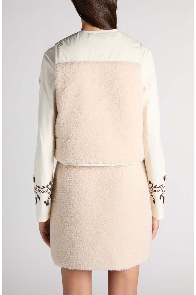 Faux Shearling Vest, Alternate, color, WHITE