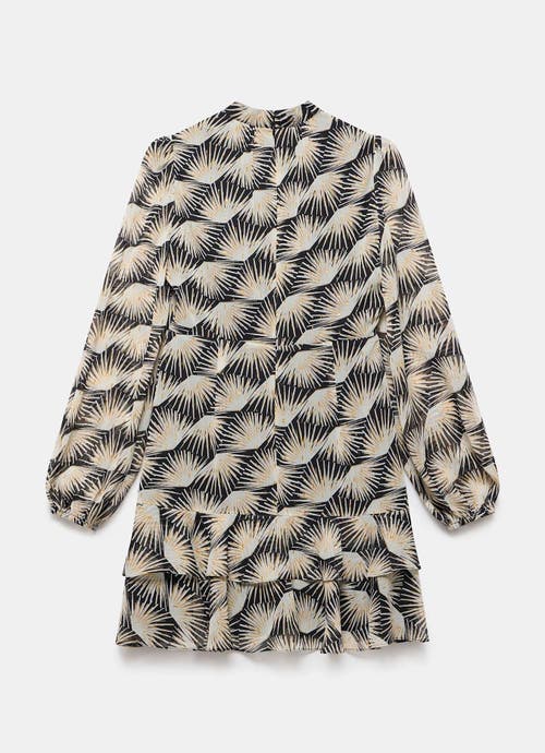 Mint Velvet Geo Print Mini Dress In Gray