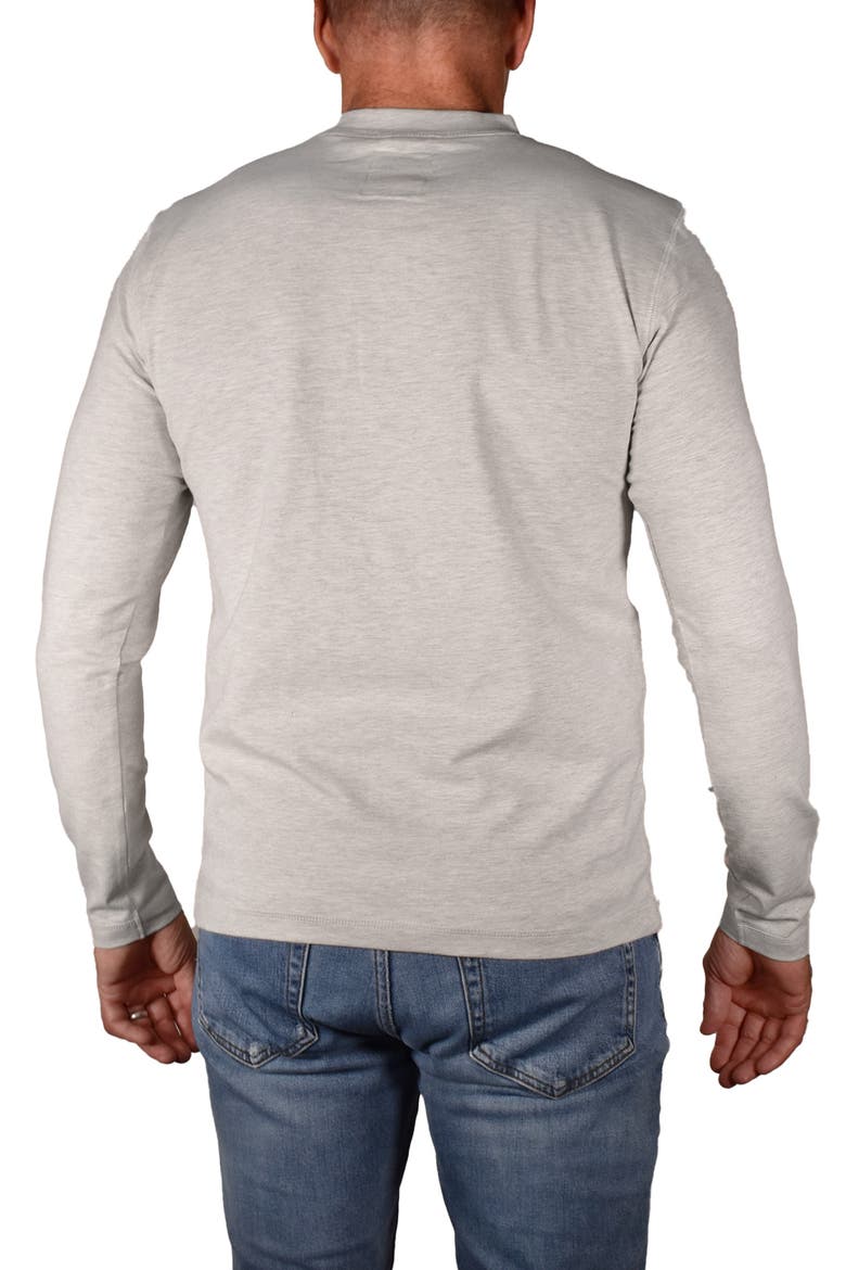 Heathered Long Sleeve Henley, Alternate, color, OATMEAL