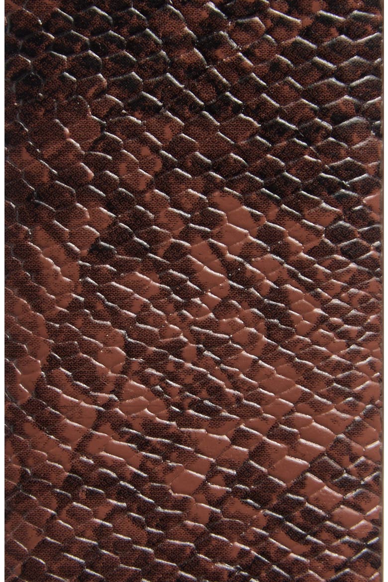 Python Print Faux Leather Belt, Alternate, color, CHOCOLATE