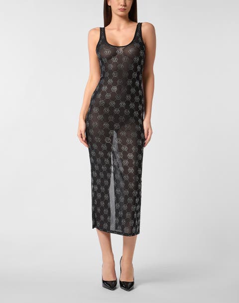 Long Dress Monogram Strass Women