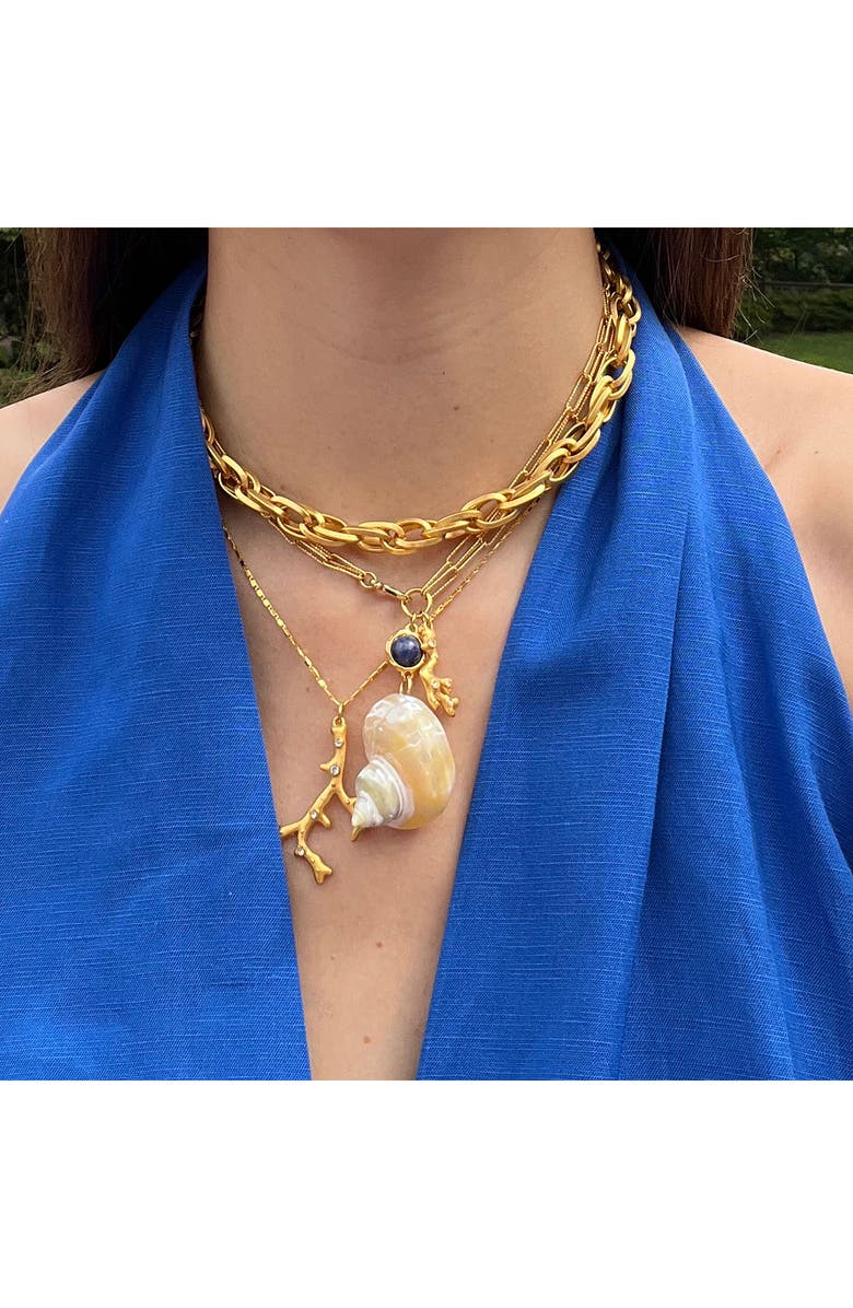 Sequin Calypso Convertible Charm Necklace, Alternate, color, Gold