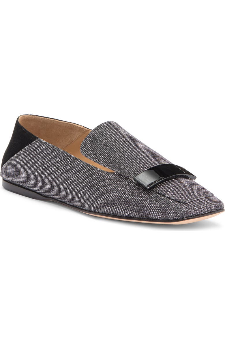 Sergio Rossi Square Toe Mixed Media Mule, Main, color,