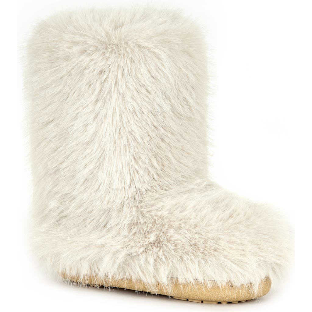 Azalea Wang Dipa Faux Fur Bootie In White