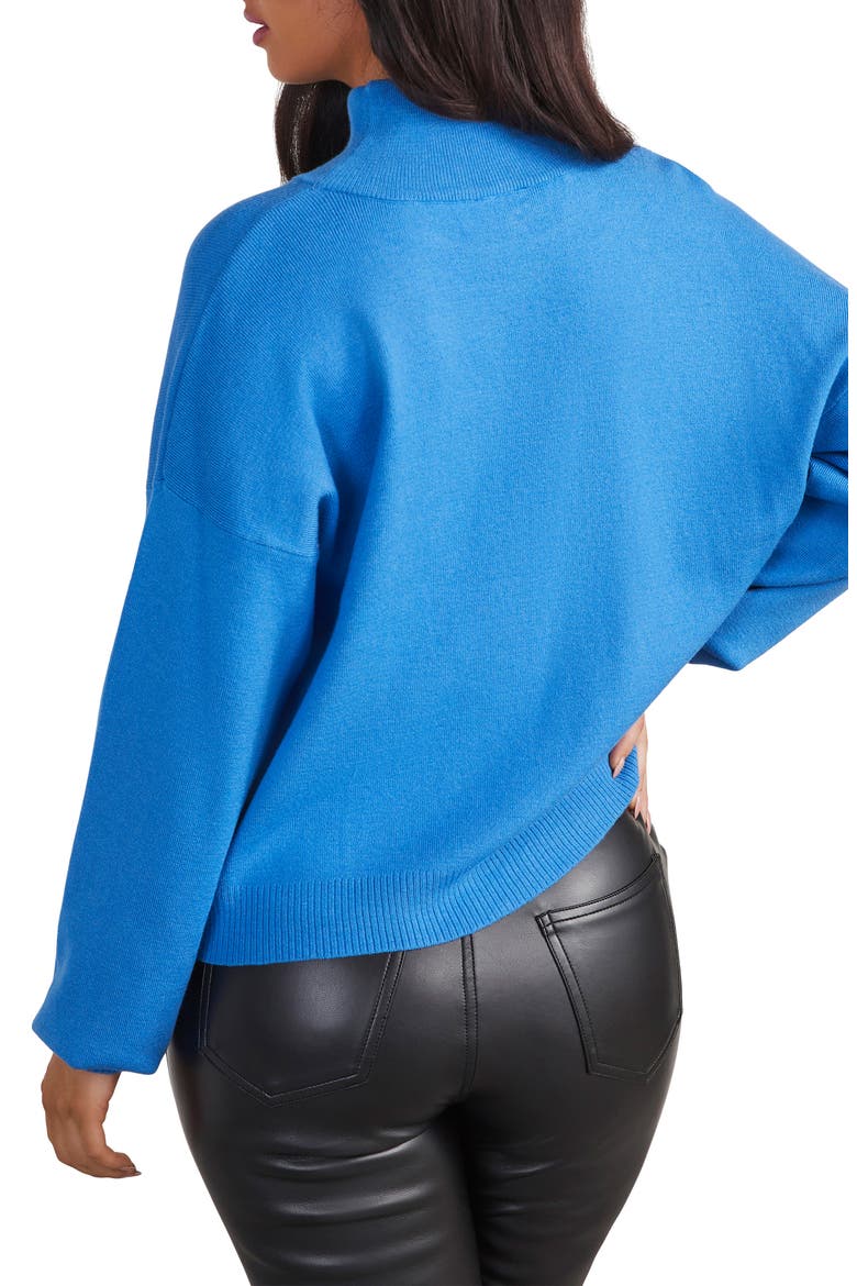 Parkin Mock Neck Sweater, Alternate, color, BLUE