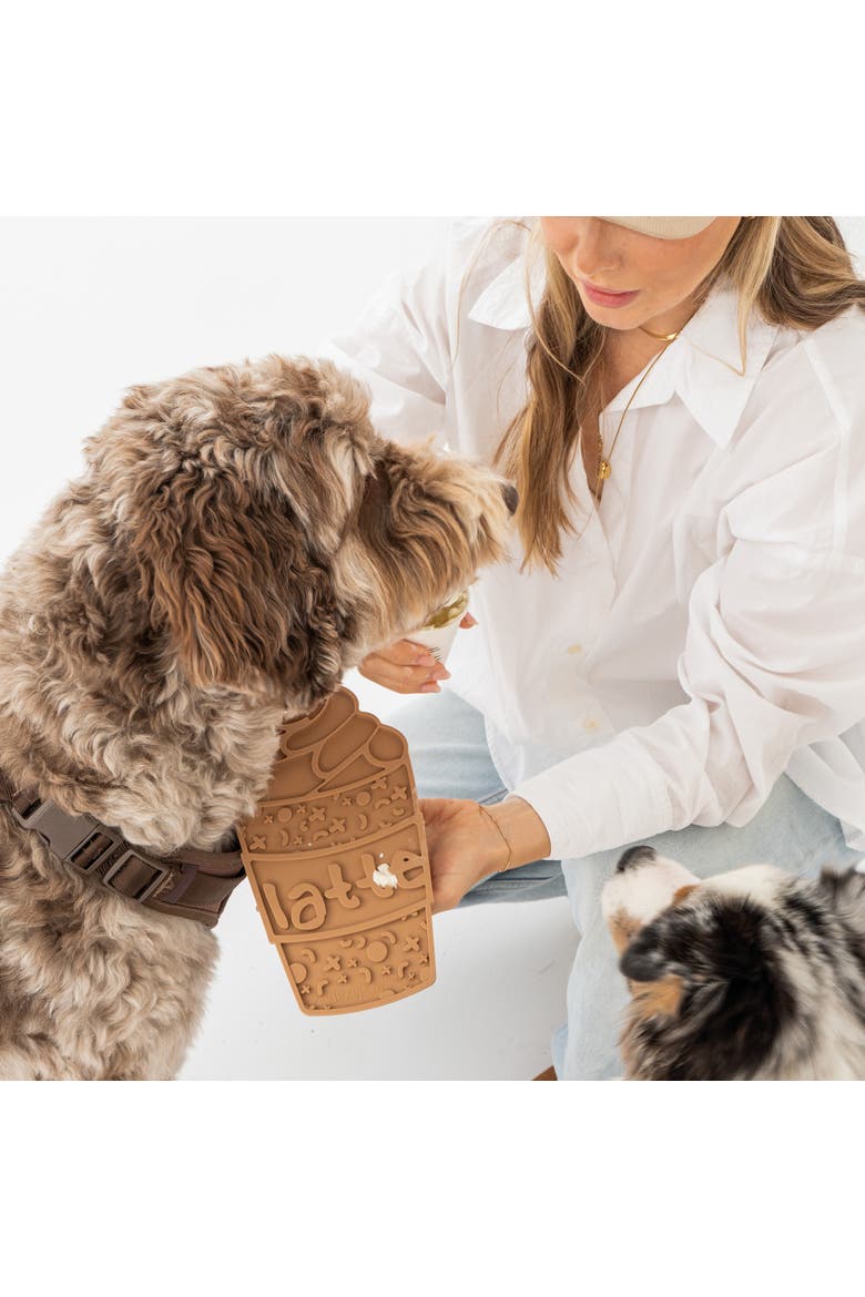 Enrichment Lick Mat, Alternate, color, Brown