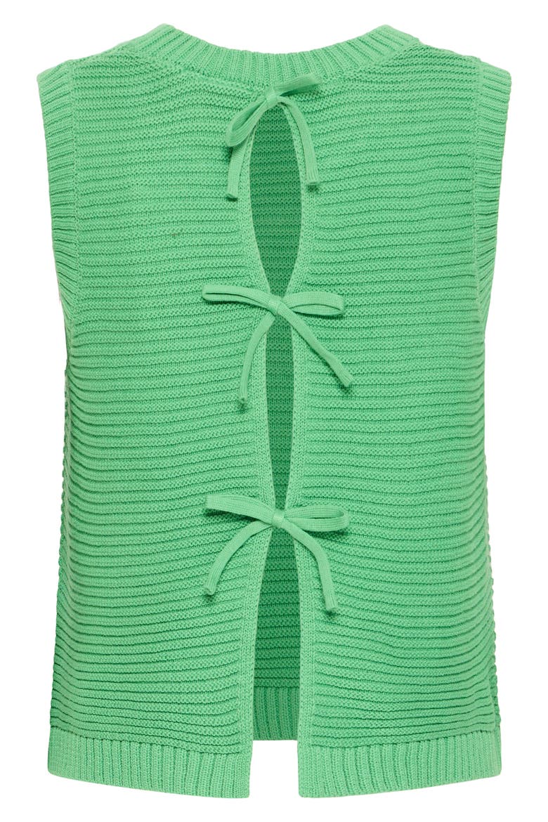 Tie Back Knit Vest, Alternate, color, GREENBRIAR