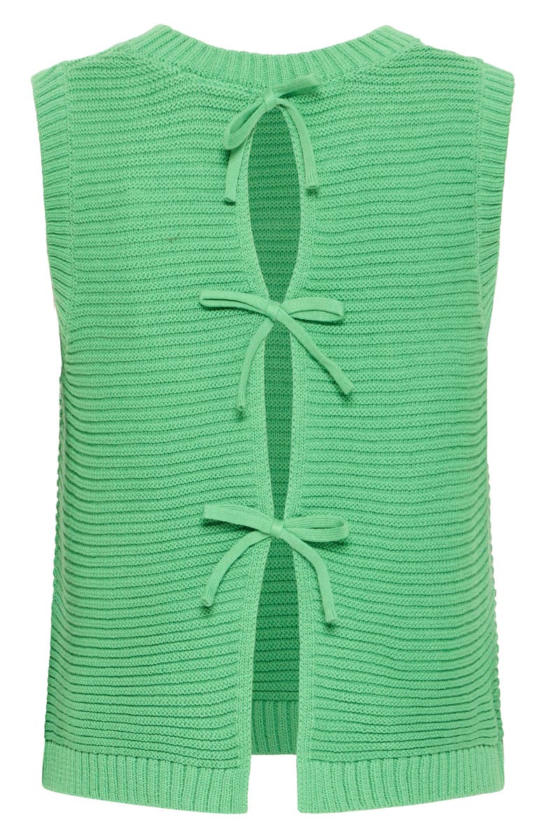 ICHI Tie Back Knit Vest, Alternate, color, Greenbriar