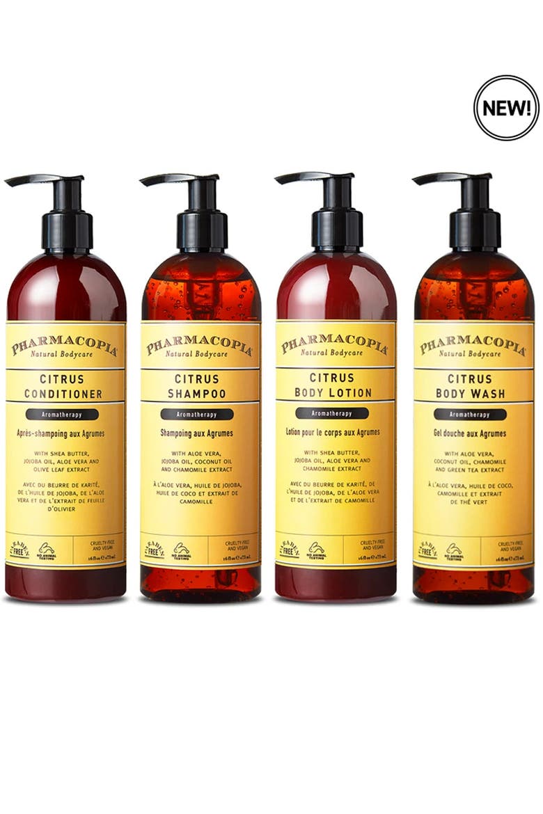 Citrus Essentials Bundle - Shampoo, Conditioner, Body Wash, Body Lotion, Main, color, White