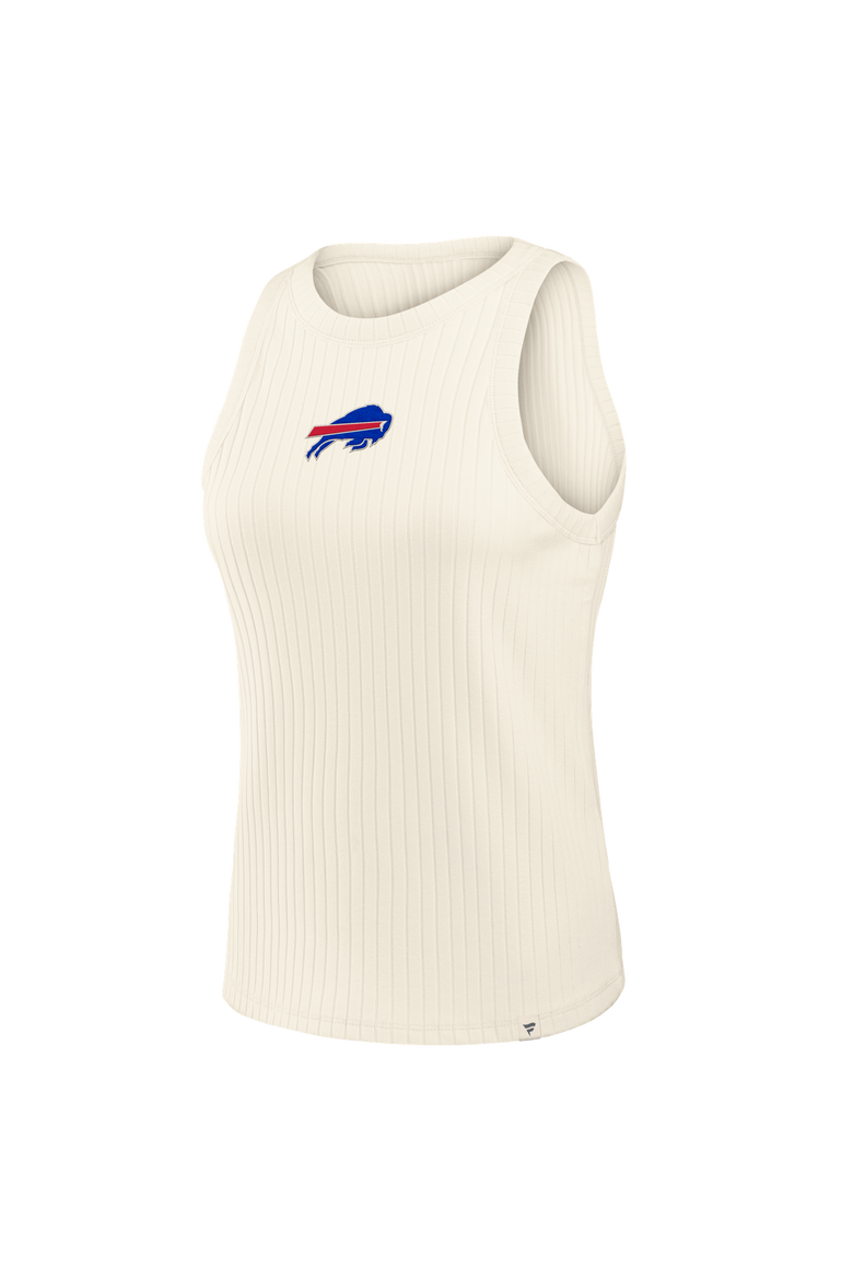 Women's Fanatics Cream Buffalo Bills Star Play Tri-Blend Ribbed Tank Top, Alternate, color, Cream