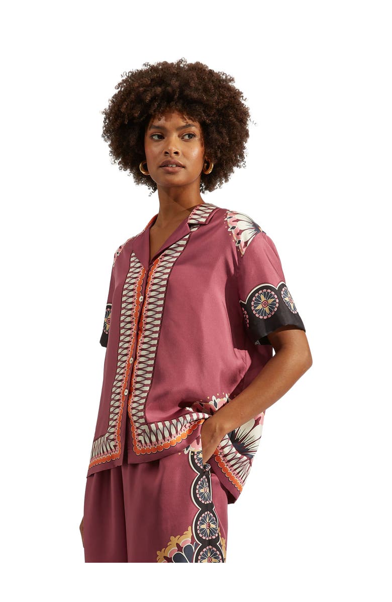 La DoubleJ Cortile Shirt Napoli Plates Placée Bordeaux, Main, color, 