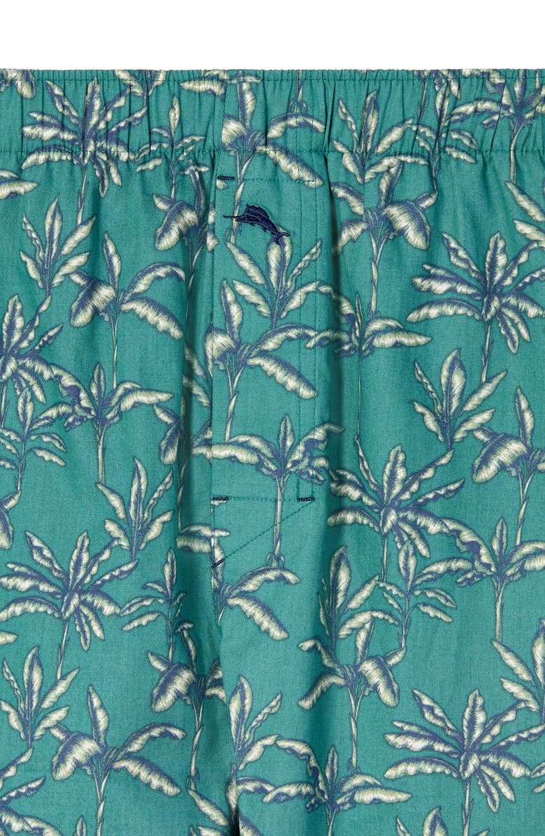 Tommy Bahama Woven Cotton Poplin Boxers, Alternate, color, Green Print