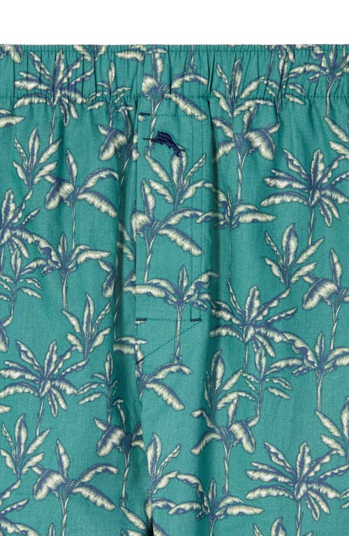 Tommy Bahama Woven Cotton Poplin Boxers In Green