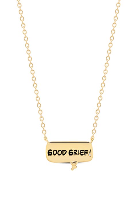 x Peanuts® GOOD GRIEF! Thought Bubble Pendant Necklace