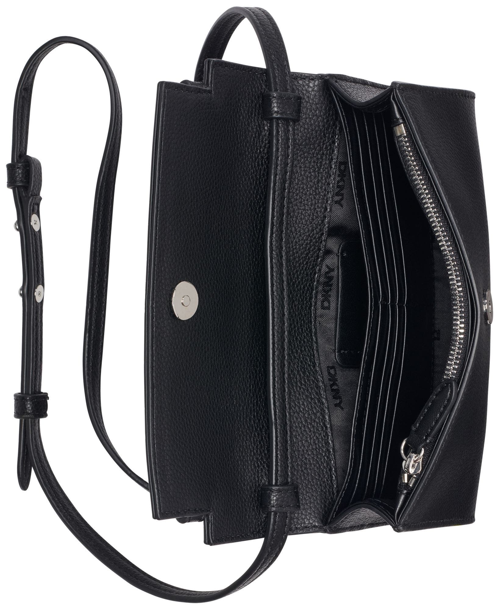 Bryar Wallet On A String, Alternate, color, Black/Silver