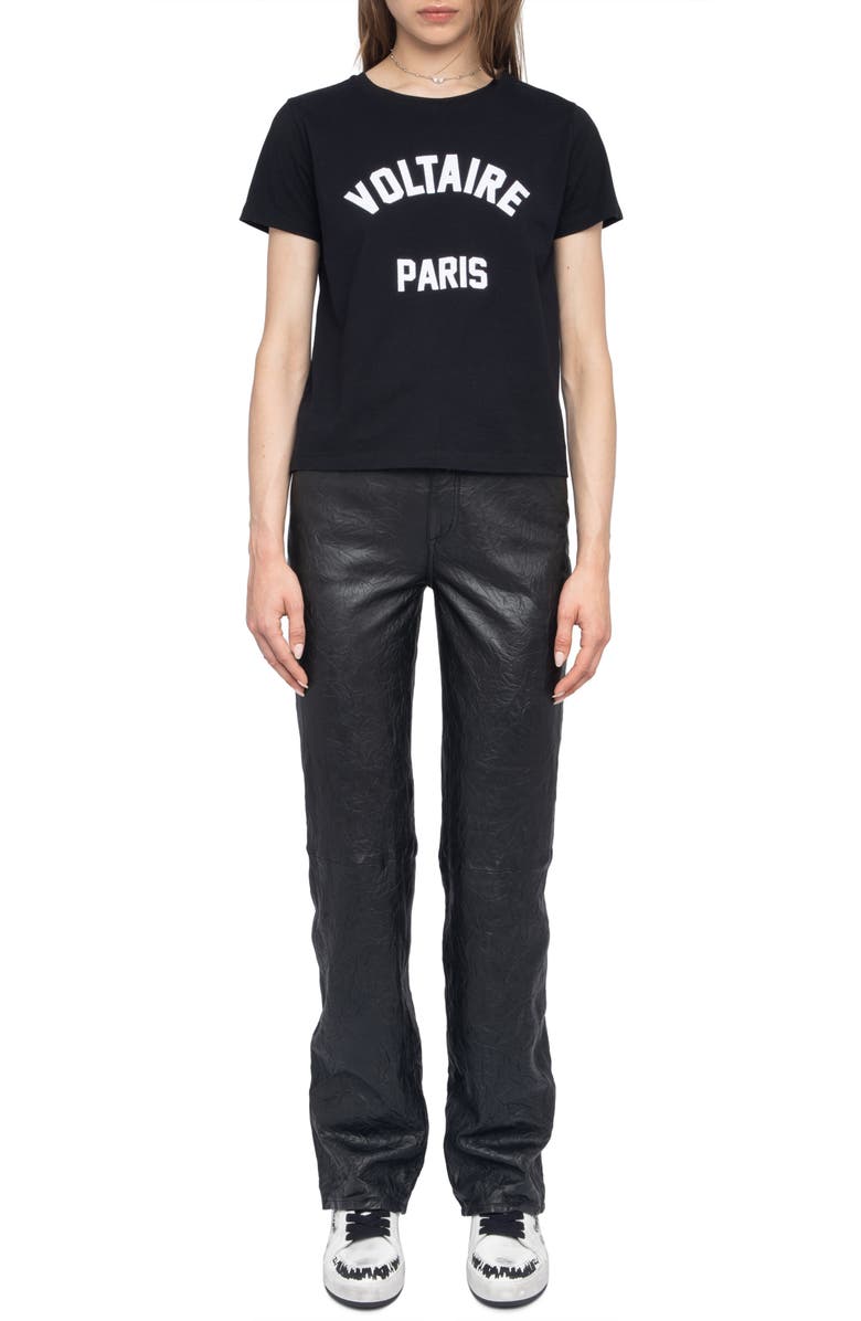 Zadig & Voltaire Alys Voltaire Paris Cotton Graphic T-Shirt, Alternate, color, Black